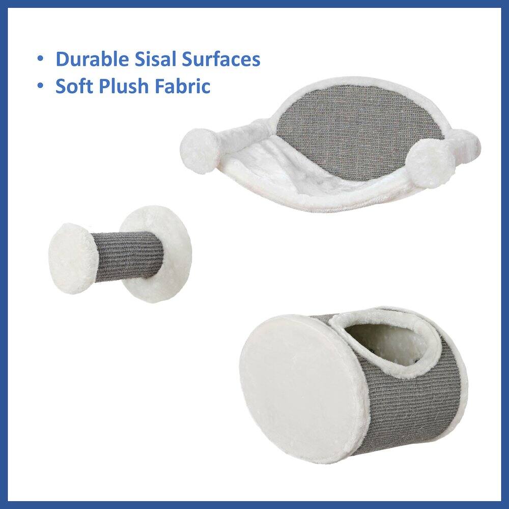 - Durable Sisal Surfaces
- Soft Plush Fabric
