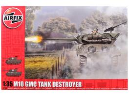Level 3 Model Kit M10 Gun Motor Carriage (GMC) Tank Destroyer with 2 Scheme Options 1/35 Plastic Model Kit by Airfix - Multi