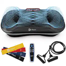 LifePro - Waver Vibration Plate – Whole Body Exercise Machine for Weight Loss, Muscle Toning & Lymphatic Drainage - Black