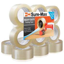 Sure-Max - 2-in Heavy-Duty Shipping Packing Tape (120 yard/360-ft ea) 2.7mil - Clear