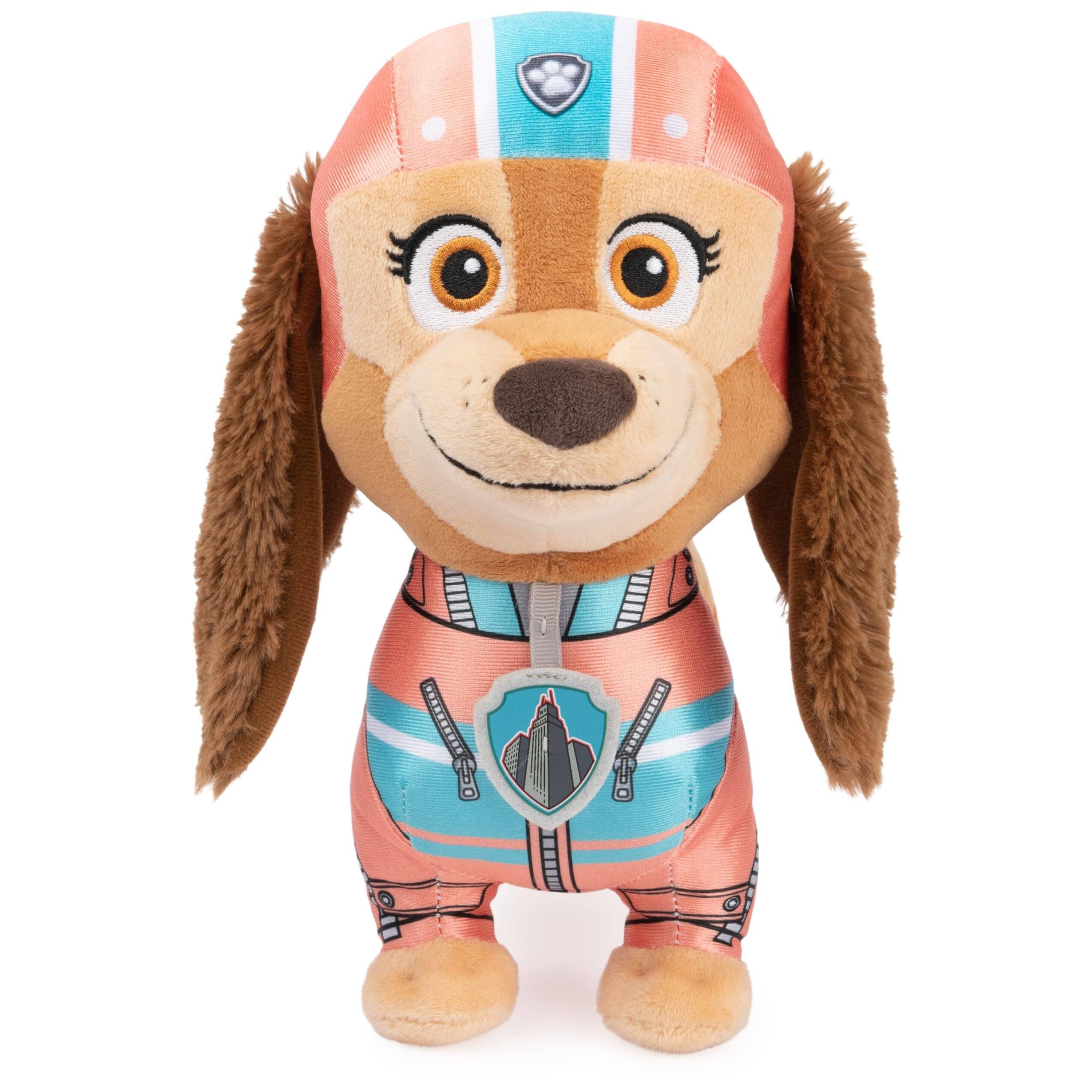 Angle. Gund - GUND PAW Patrol Liberty 12-Inch Plush Standing Stuffed Animal Heroic Pose Dog Toy for Kids Ages 3+ - Multicolour.