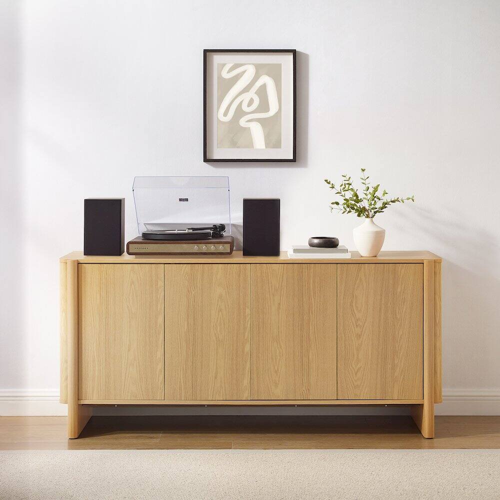 Alt View 9. Crosley Furniture - Wesley Sideboard - White Oak.
