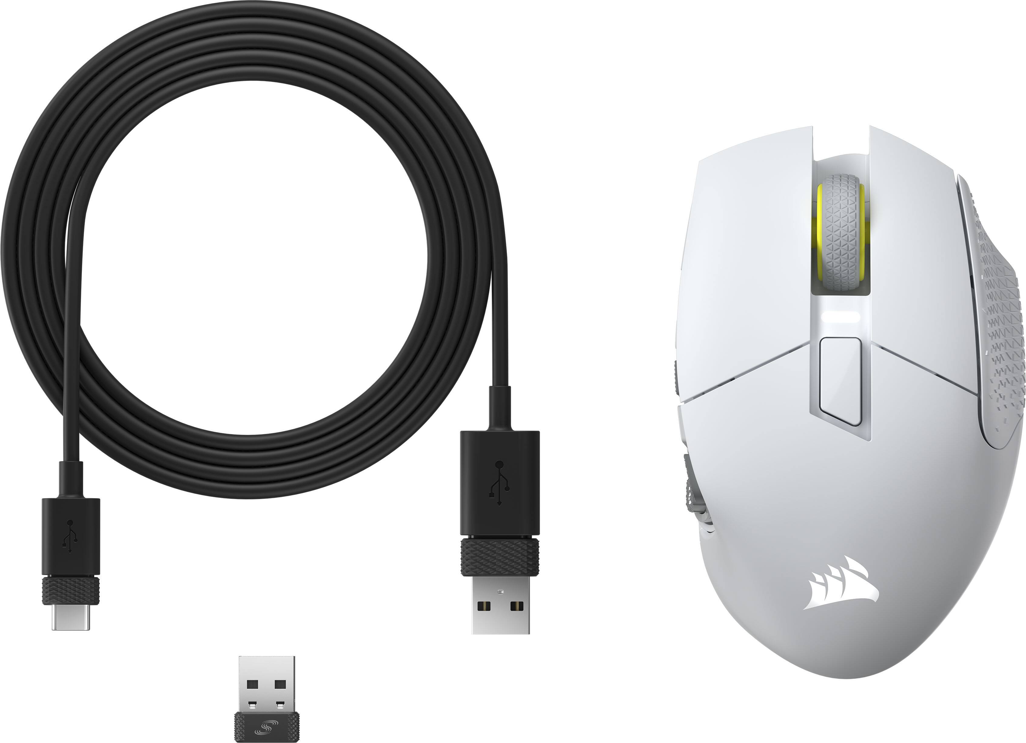 Alt View 33. CORSAIR - Scimitar Elite Wireless SE Gaming Mouse with 16 Programmable Buttons - White.