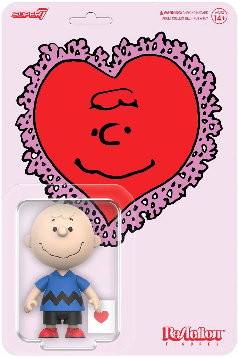 Super7 - Peanuts - ReAction Figures - Charlie Brown (Valentine Delivery) - COLLECTABLES