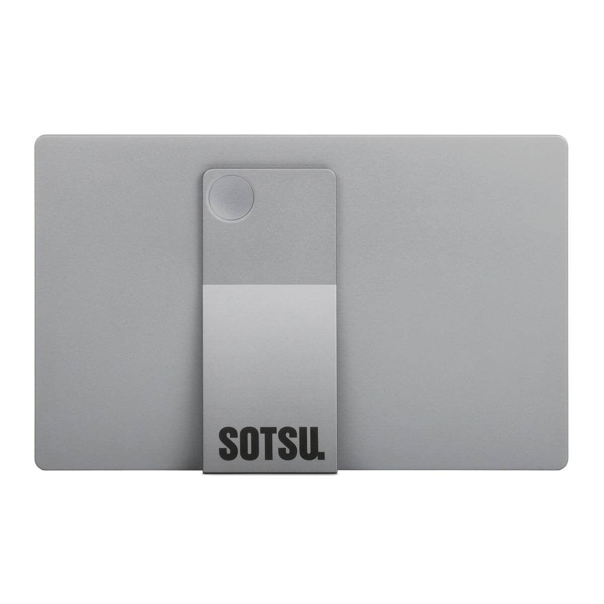 Angle. SOTSU - SOTSU FlipAction Go 14" Portable Monitor, Robust, Lightweight, Tempered Glass, 1080p, USB-C or Mini-HDMI - Metallic Gray - Metallic Gray.