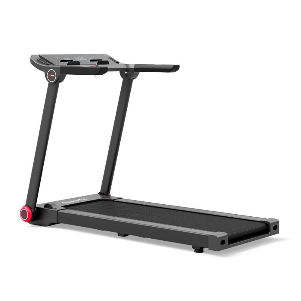 Left. Loheer - Loheer 3.75HP Folding Treadmill Smart Home Treadmill with APP Bluetooth Speakers 265 Lbs Capacity - Black.