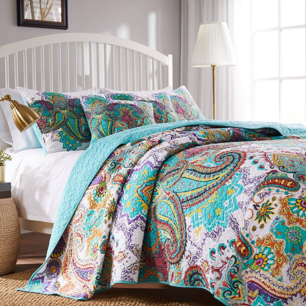 Alt View 1. Greenland Home Fashions - Greenland Home Fashion Nirvana Quilt And Pillow Sham Set - 2 - Piece - Twin 68x86", Multi - Multi.