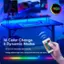 The text on the image reads: "16 Color Change 6 Dynamic Modes C RF Remote-Adjustable light intensity A Energy-efficient light strip, saving both electricity and worry."