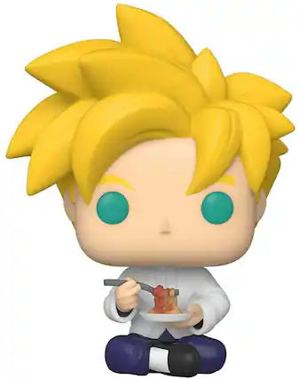 Front. Funko - Dragon Ball Z Funko POP Vinyl Figure | Super Saiyan Gohan with Noodles - Yellow.
