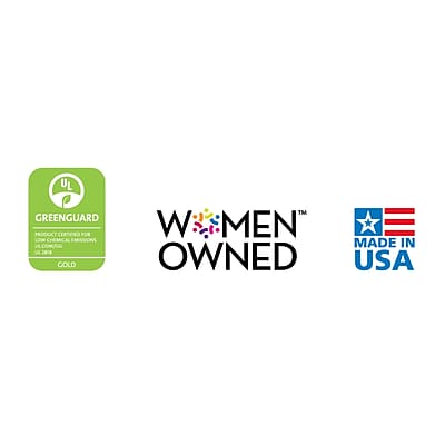 UL GREENGUARD  
WOMEN OWNED  
MADE IN USA