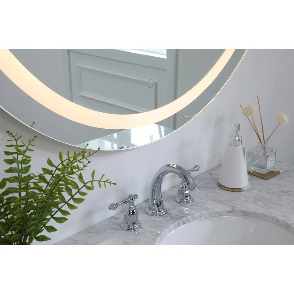 Alt View 3. Elegant Decor - Helios 42 inch Hardwired LED mirror - Silver.