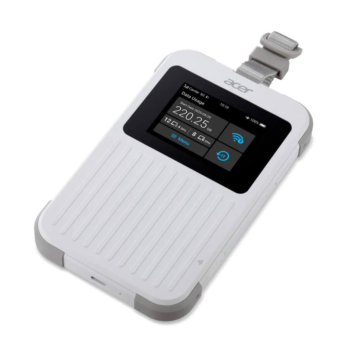 Sure, here is the corrected and grouped text from the image:

- **Acer**
- **Data Usage**
- **Start Date:** 2025/05/20
- **Usage:** 220.25 GB
- **End Date:** 10-10
- **Remaining:** 8 GB
- **Menu**
- **CG**
- **HE**
- **1t**
- **C2**
- **A**
- **100%**