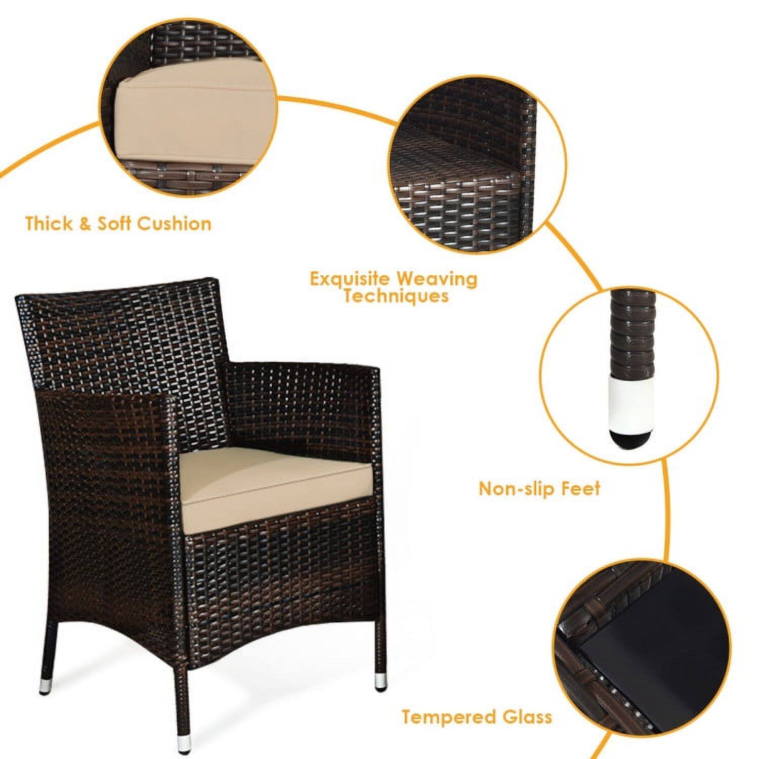 Thick & Soft Cushion  
Exquisite Weaving Techniques  
Non-slip Feet  
Tempered Glass