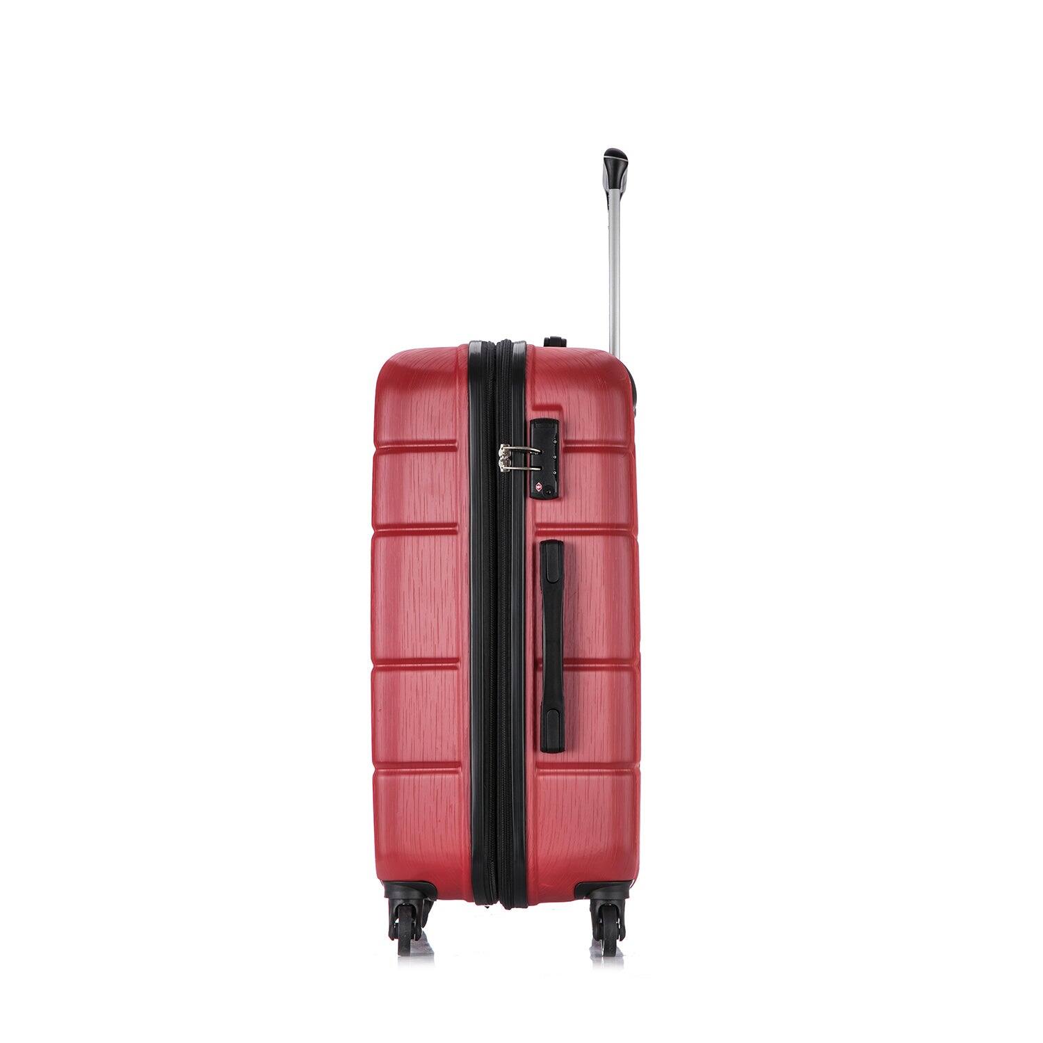 Alt View 2. DUKAP - Rodez Lightweight Hardside Spinner Luggage 24" - RED.
