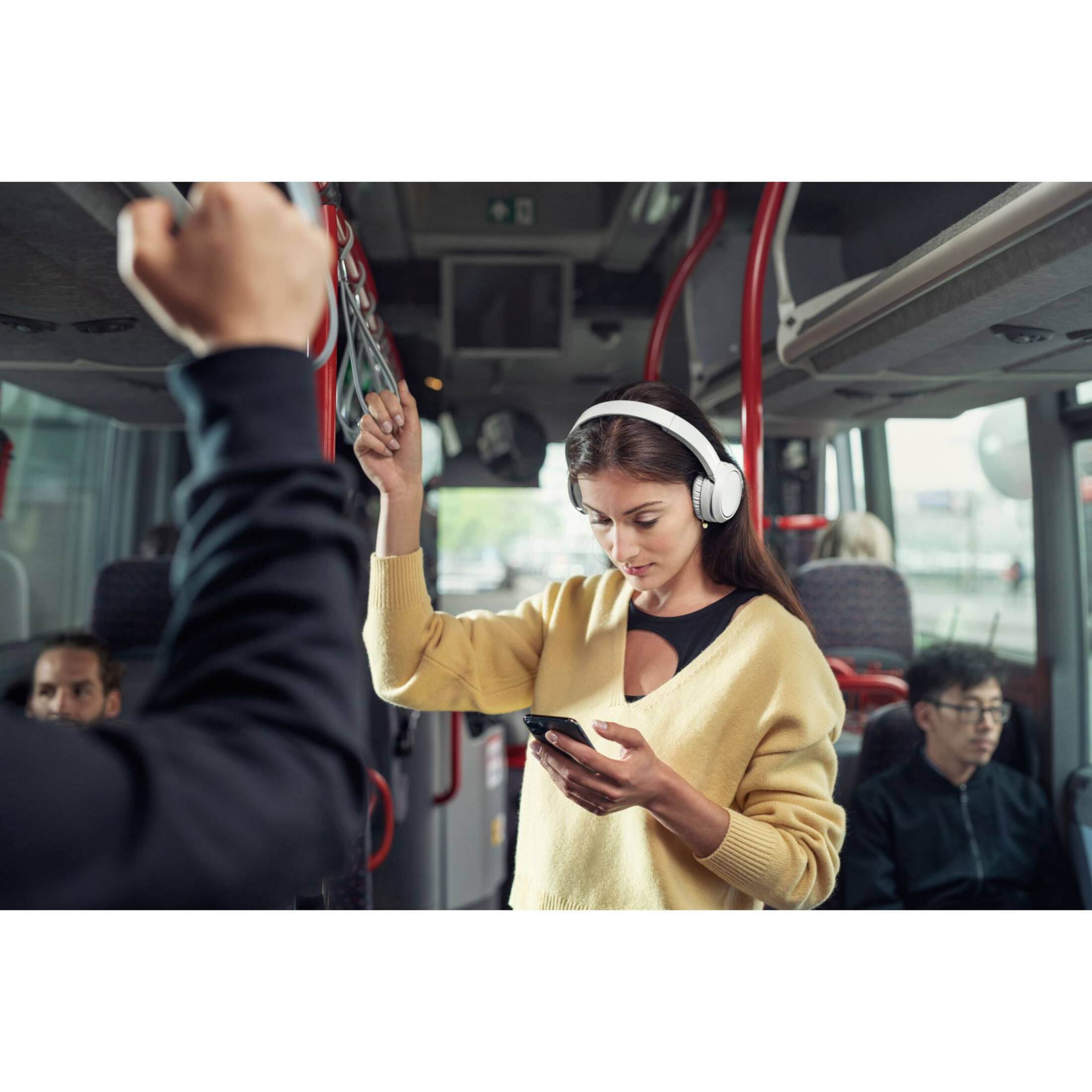 Alt View 40. Philips - TAH4205WT Wireless Over-the-head Headphones - White.
