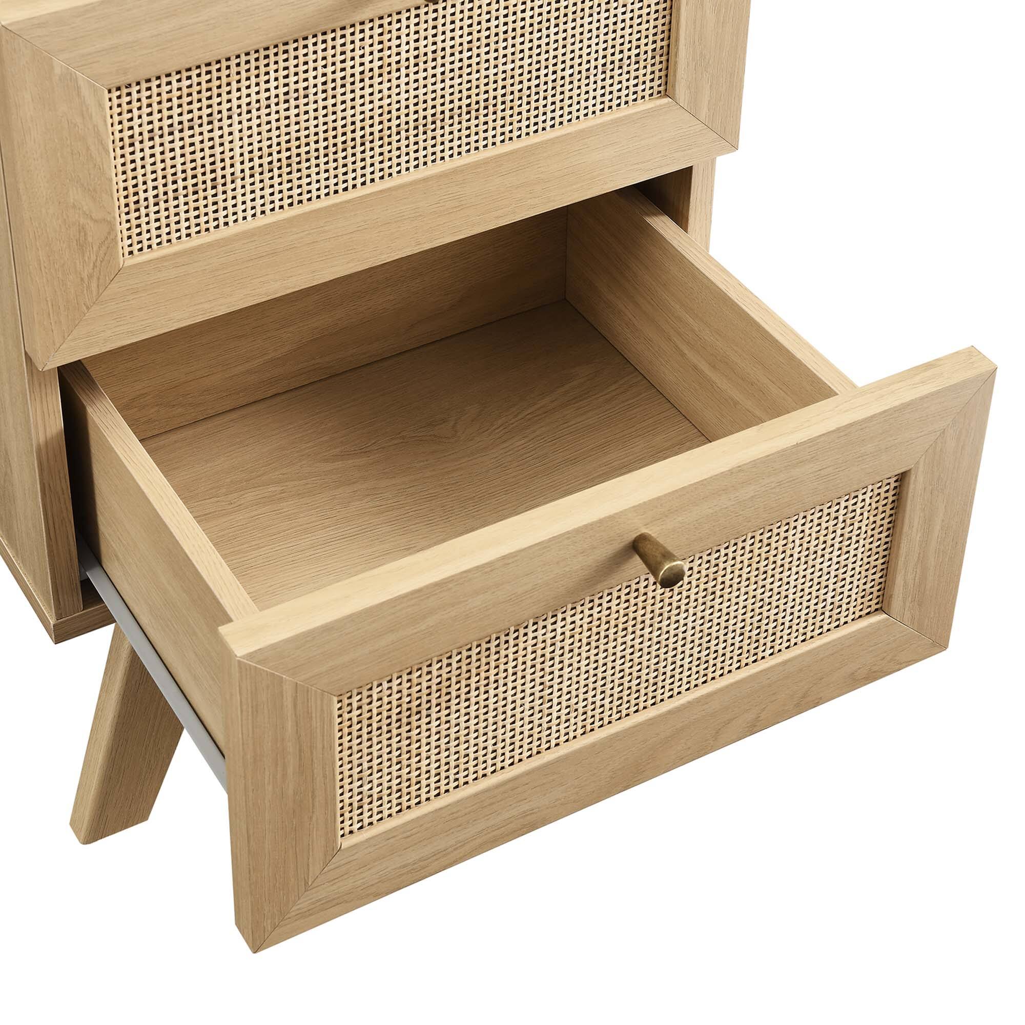 Alt View 3. Modway - Soma 2-Drawer Nightstand by Modway - Oak.