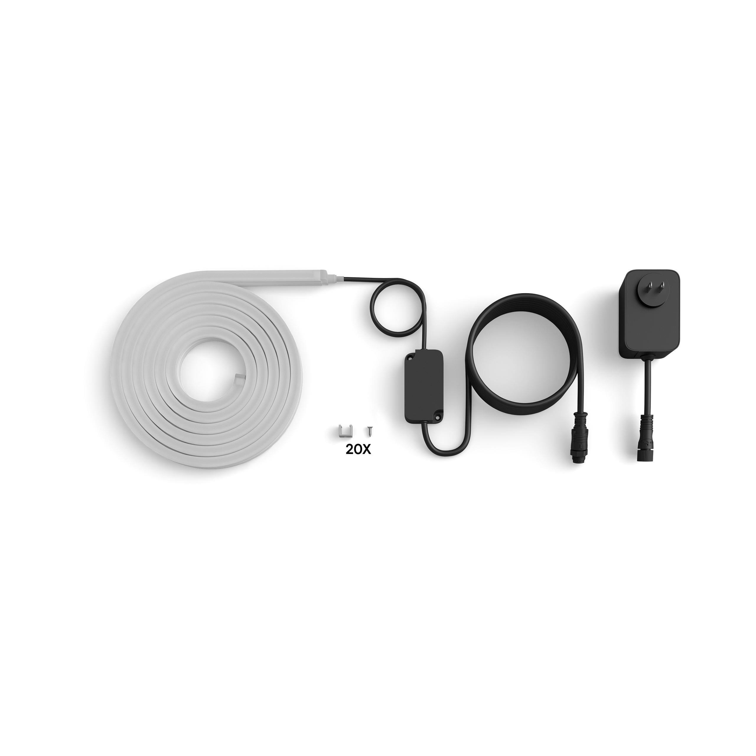 Alt View 3. Philips - Hue Neon Outdoor Multicolor Bluetooth Smart Lightstrip 5m (16ft).