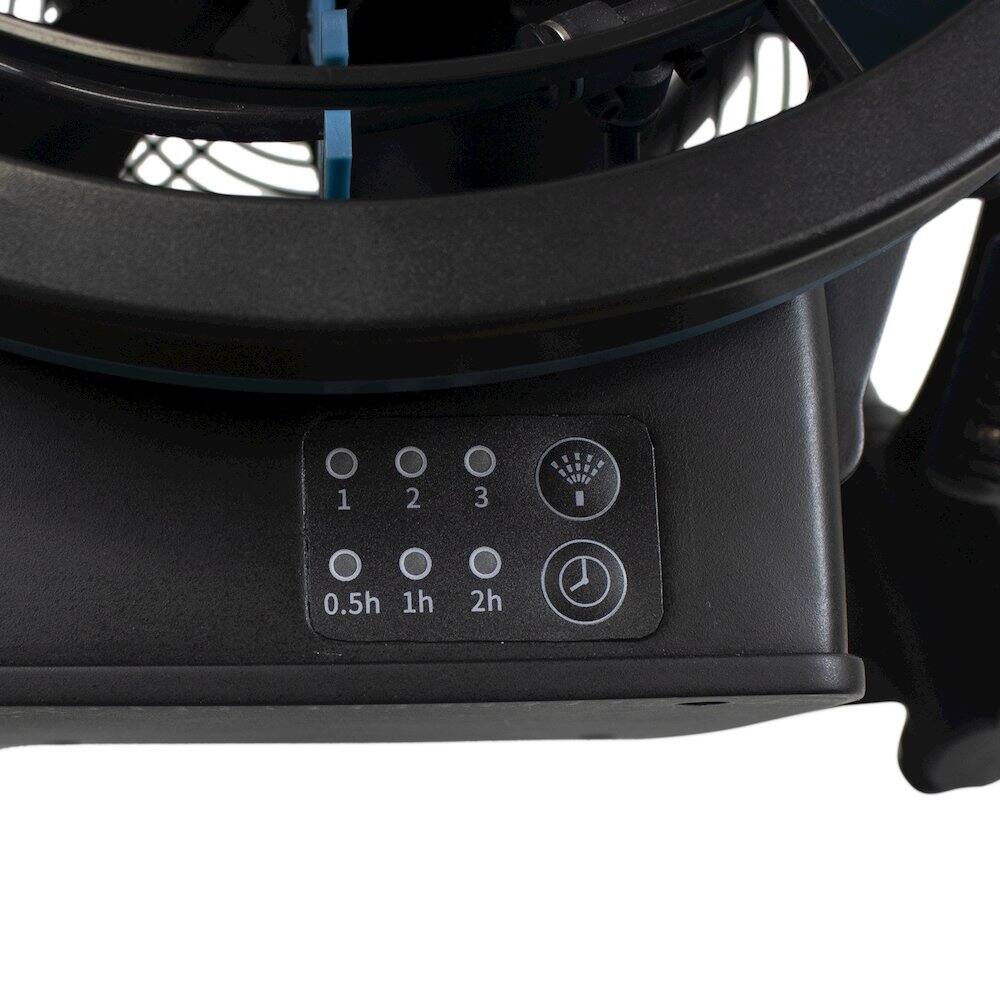 Alt View 4. XPOWER - Battery Operated Cordless Variable Speed 11" Outdoor Cooling Misting Fan - Blue.