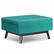 Front. Simpli Home - Owen Coffee Table Storage Ottoman - Aqua Blue.