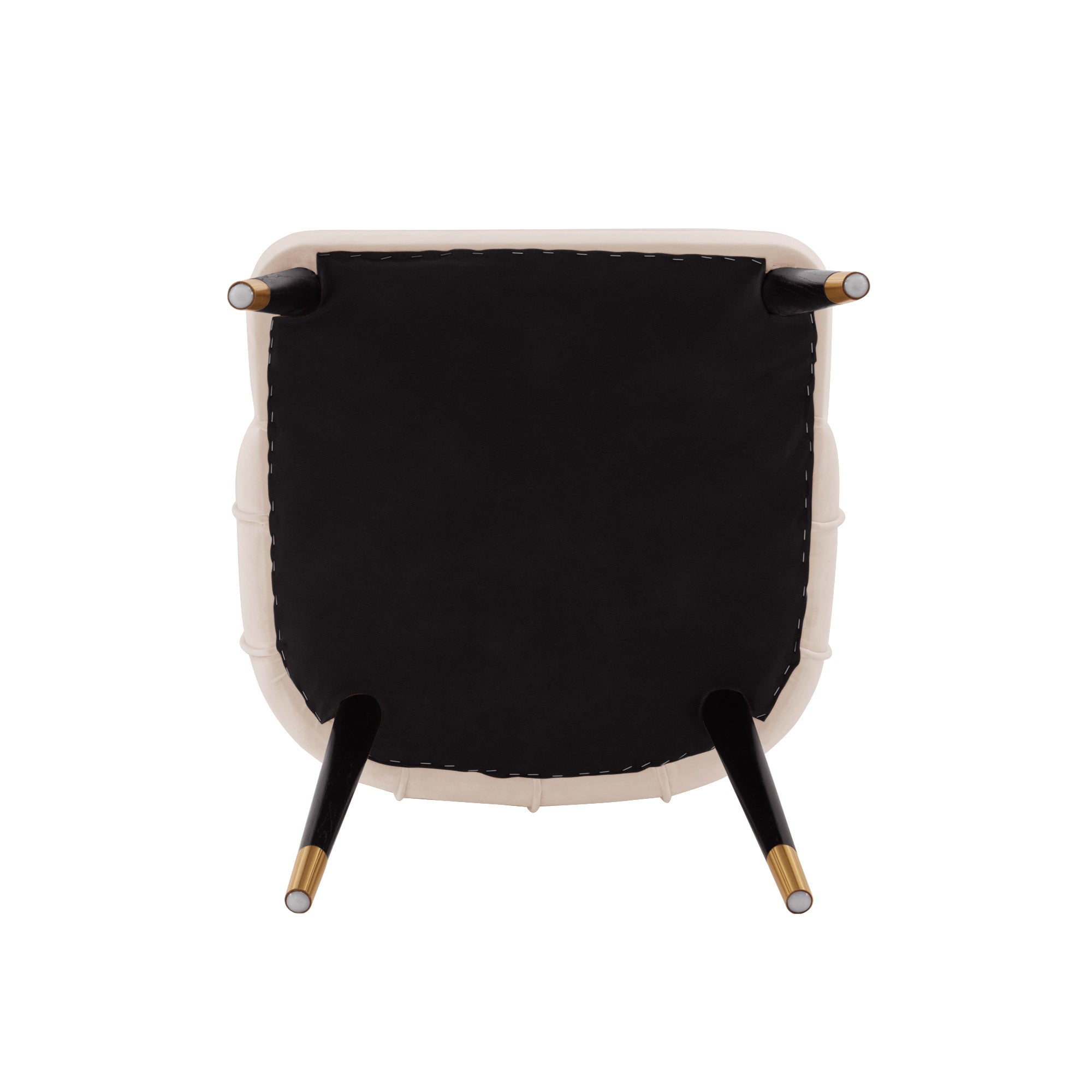 Alt View 3. Manhattan Comfort - Eda Modern Wood Upholstered Dining Chair - Cream.