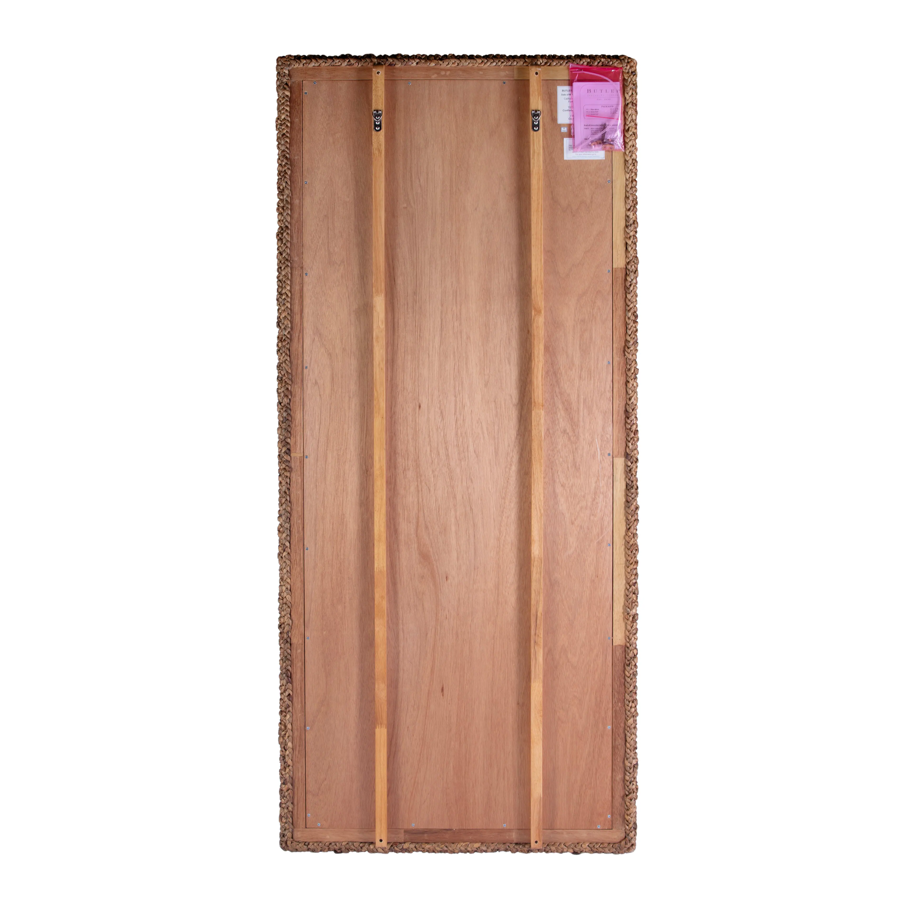 Alt View 1. Butler Specialty - Gloucester 32.25 in. W x 70.5 in. H Rectangular Woven Water Hyacinth Floor Mirror - Brown.