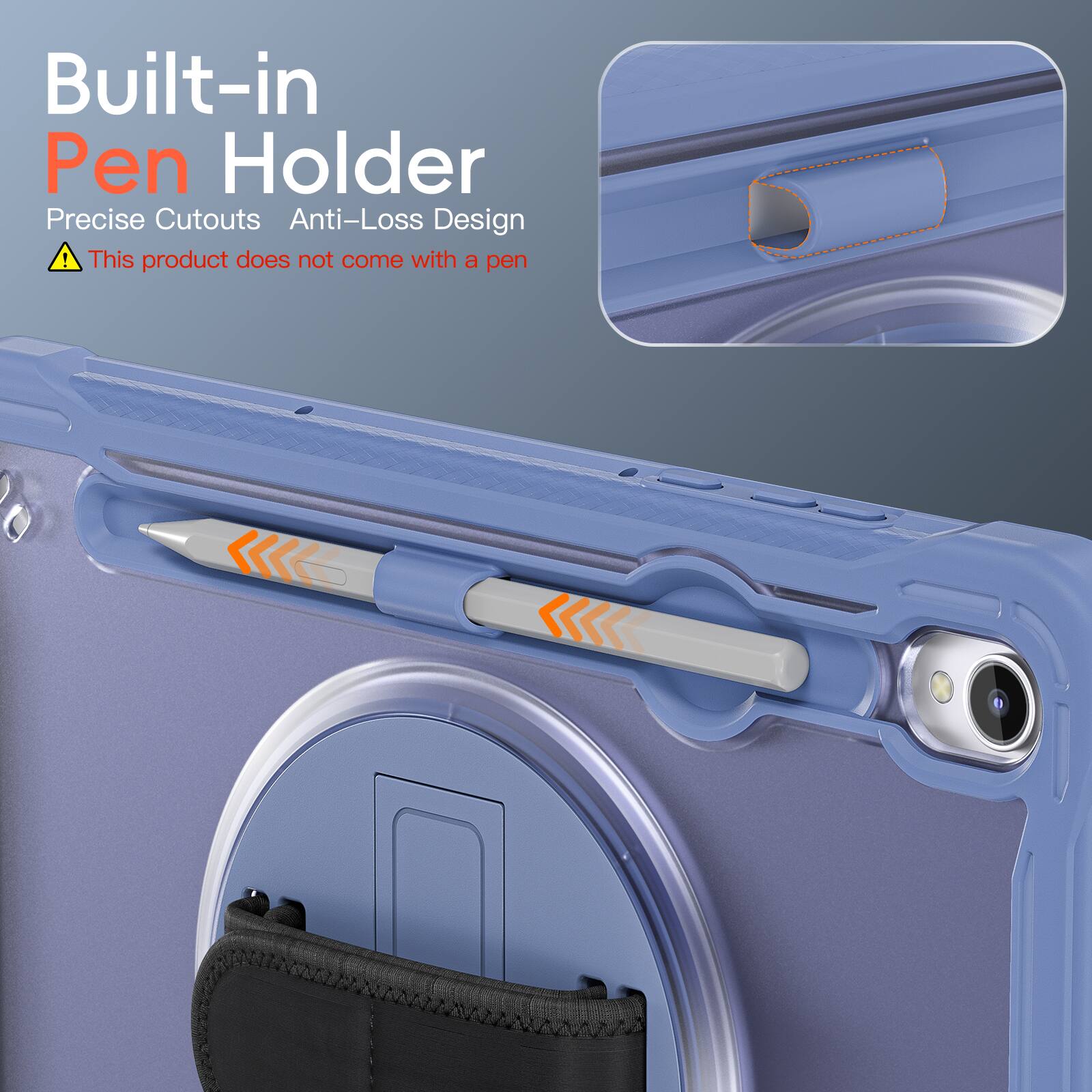 Built-in Pen Holder  
Precise Cutouts  
Anti-Loss Design  
⚠️ This product does not come with a pen
