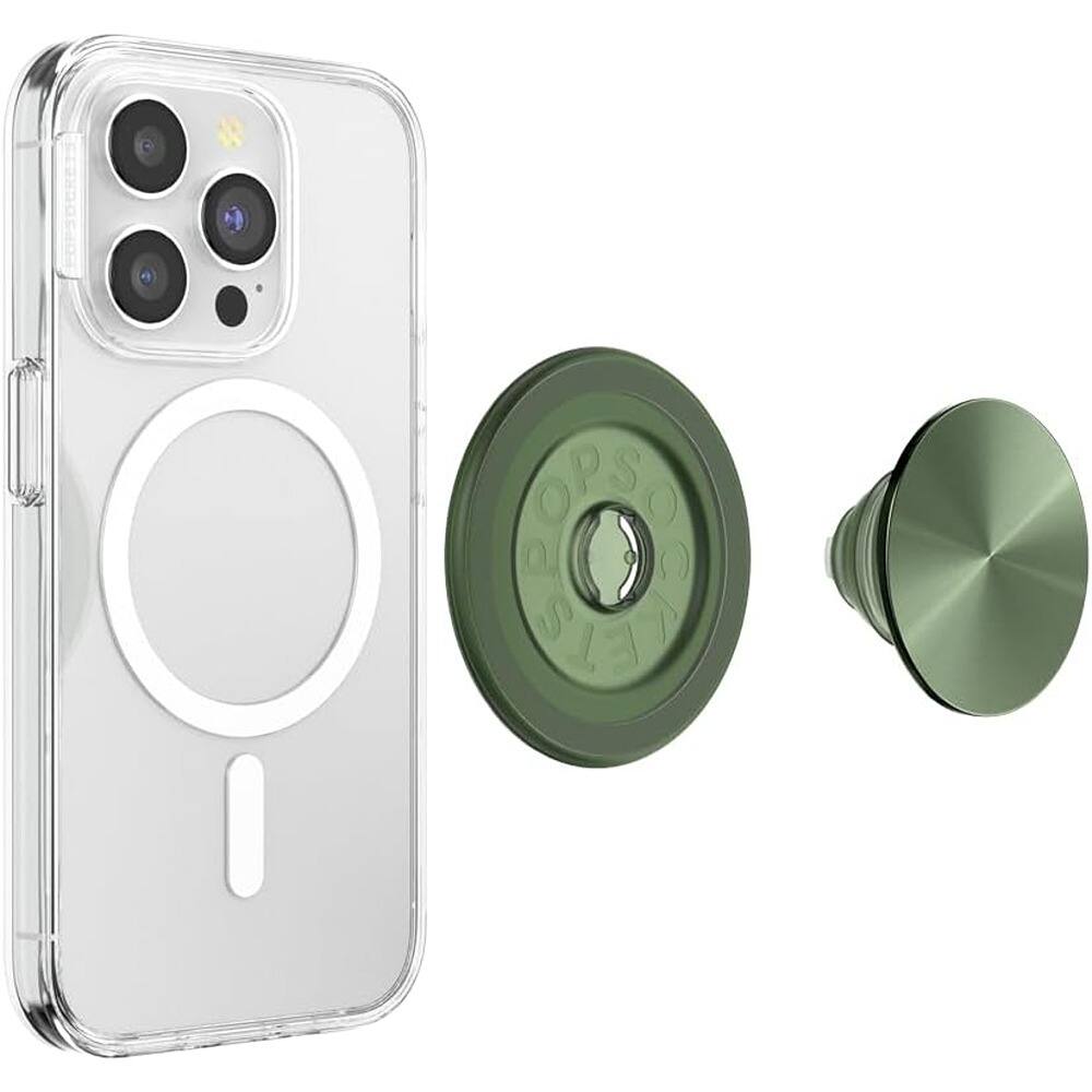 Alt View 1. PARKER SLATER - MagSafe Magnetic Phone Grip Stand with Kickstand for iPhone & Tablets (Olive) - Radial Olive.