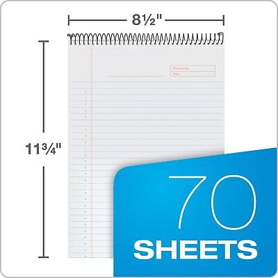 8 1/2" x 11 3/4"  
70 SHEETS