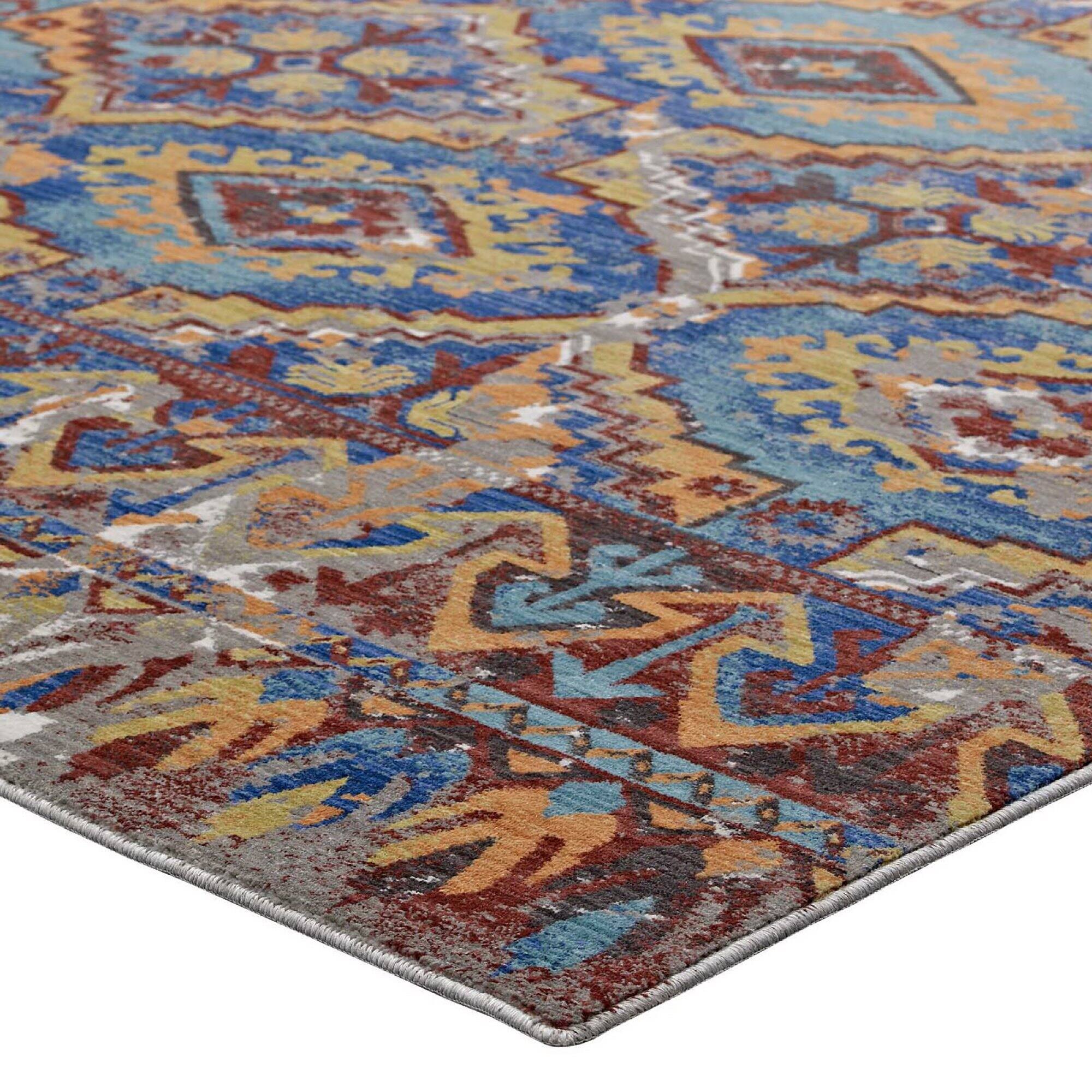 Alt View 2. Modway - Centehua Distressed Southwestern Aztec Area Rug - Multicolored.
