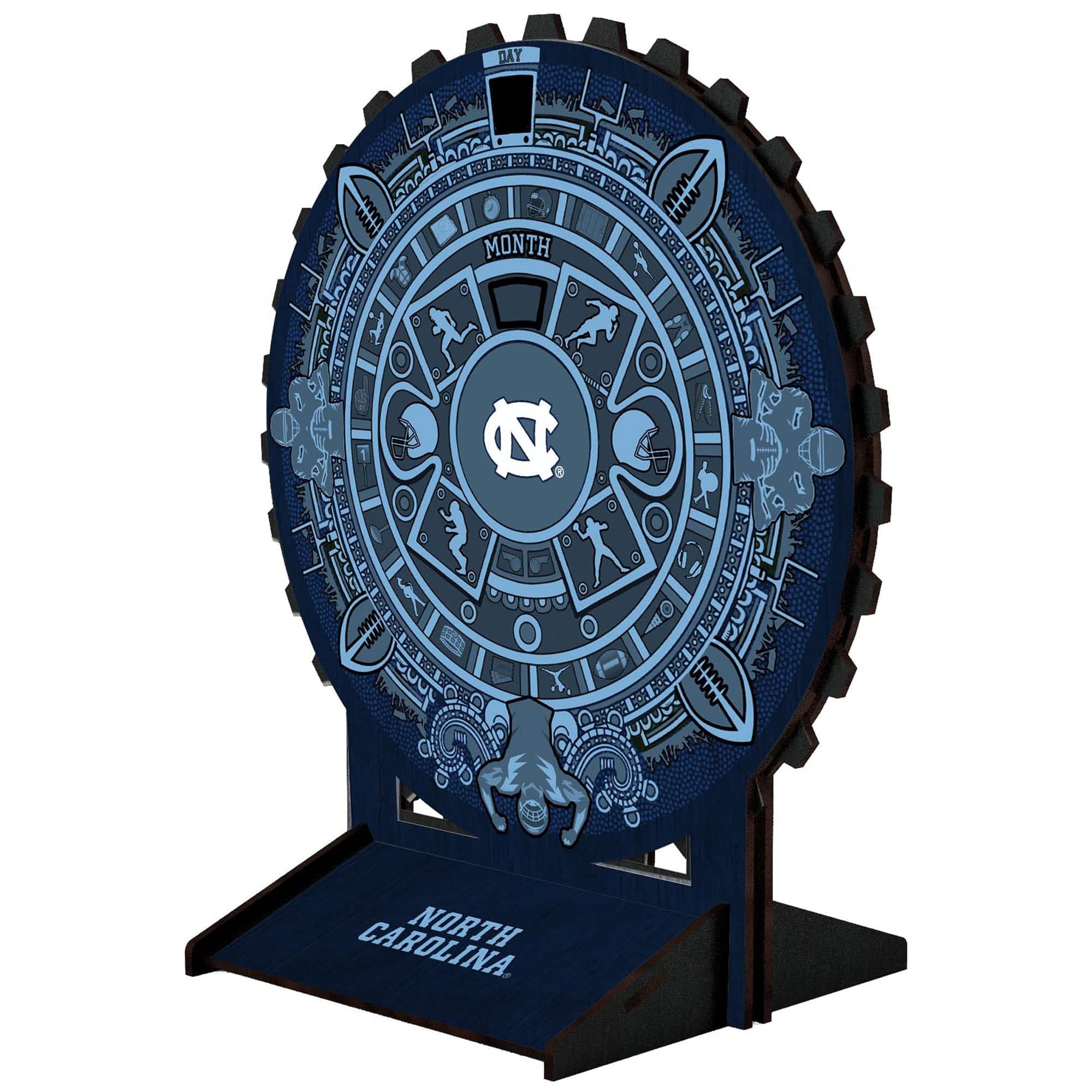 Fan Creations - North Carolina Tar Heels Aztec Circle Desk Calendar - Multicolor