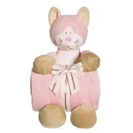 TriAction Toys - Teddykompaniet Diinglisar Collection 11 Inch Plush Cat and Blanket Set - Pink