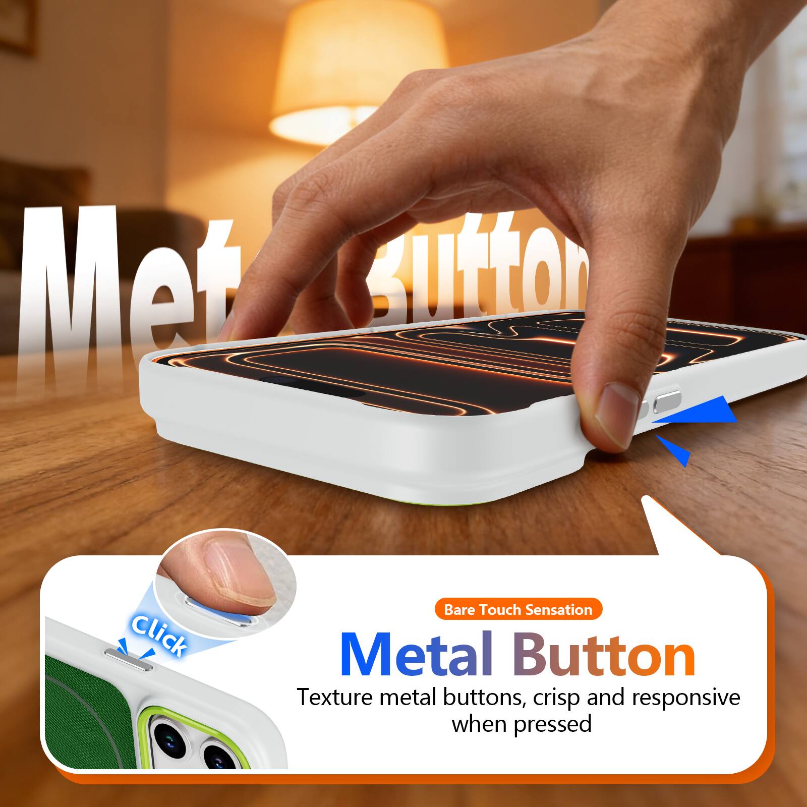 Metal Button

Bare Touch Sensation

Texture metal buttons, crisp and responsive when pressed