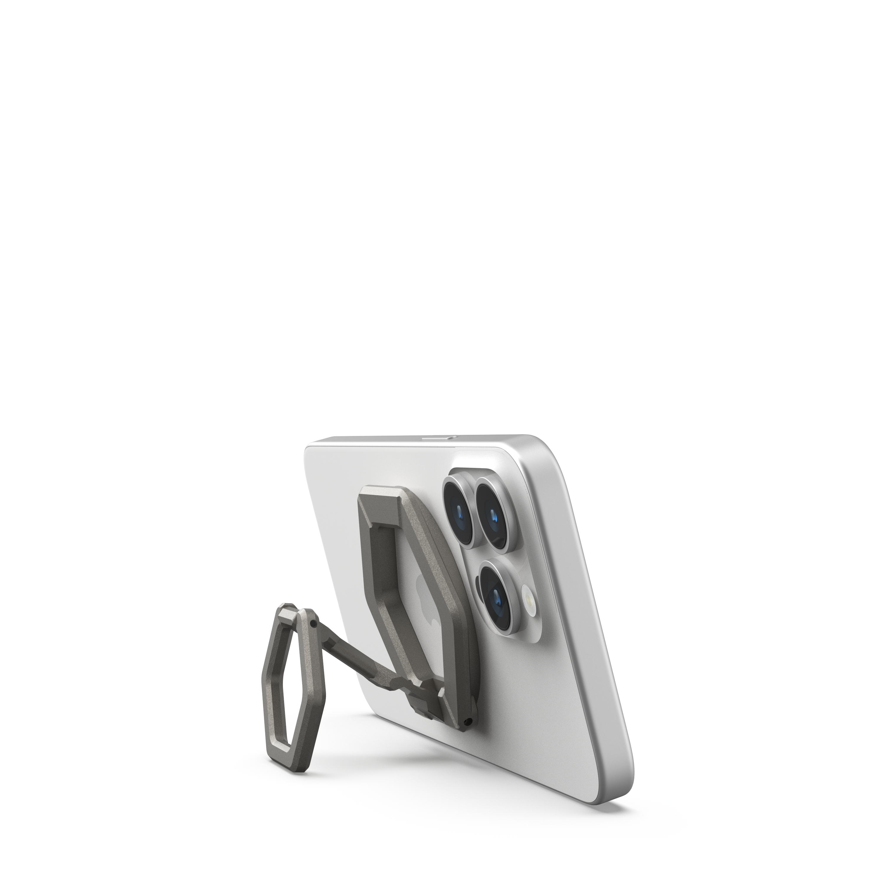 Alt View 12. UAG - Magnetic Phone Ring Stand, Universal MagSafe Phone Grip & Stand, Ultra-Strong Magnetic Hold, Premium Zinc, Sturdy - Titanium.