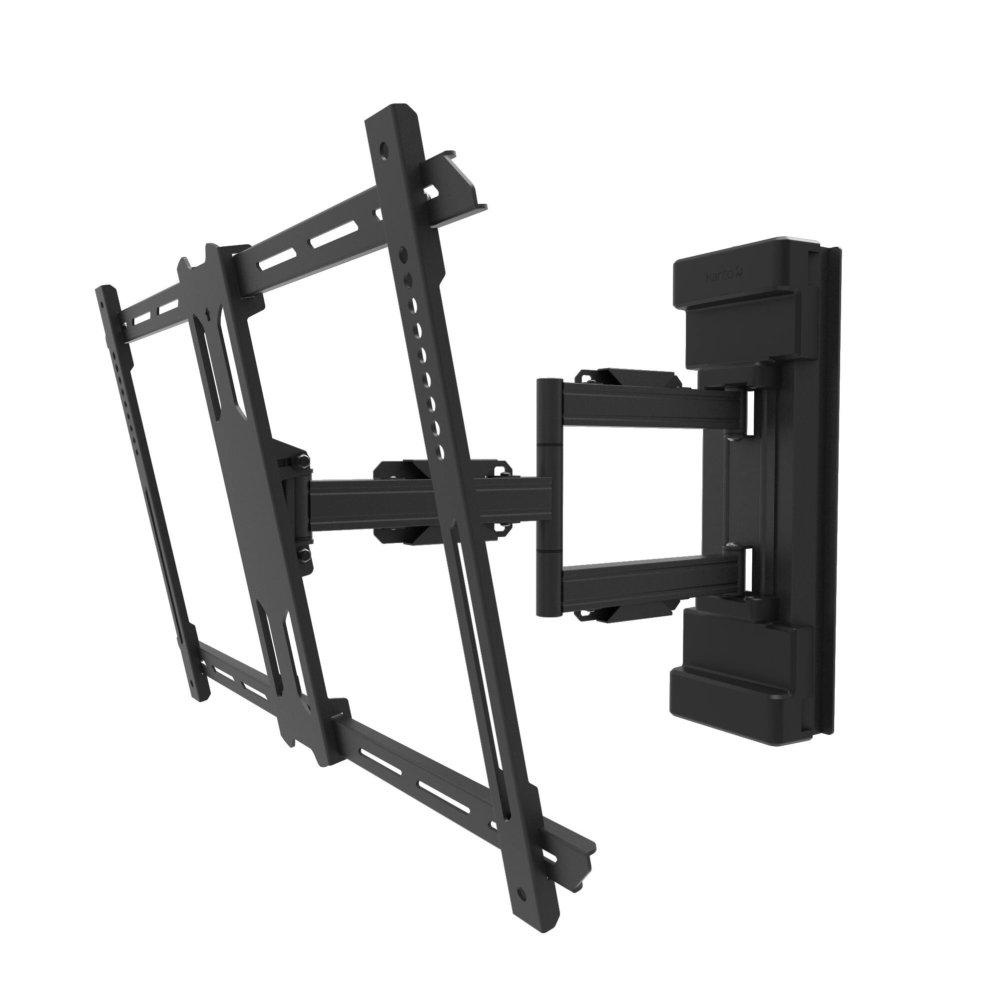 Left. Kanto - No Drill Column and Pillar TV Mount for 37" - 75" TVs - Black.