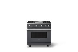 Viking - Pro 5 Series 5.1 Cu. Ft. Freestanding Sealed 4 Burner Gas Convection Range w. Griddle - Cast Black - Cast Black