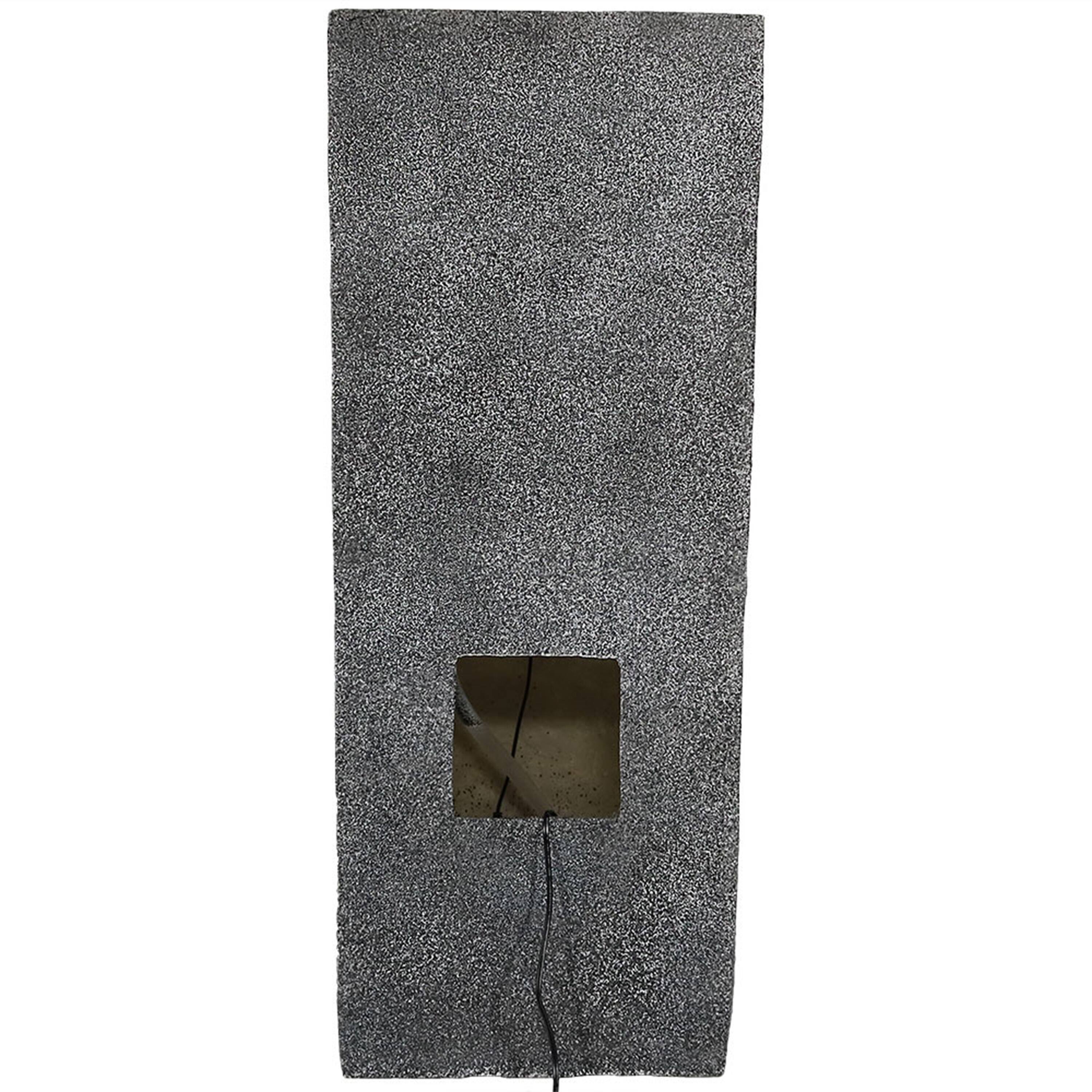 Alt View 5. Sunnydaze - Three Stream Monterno Water Fountain with LED Lights - 35 in - Grey.