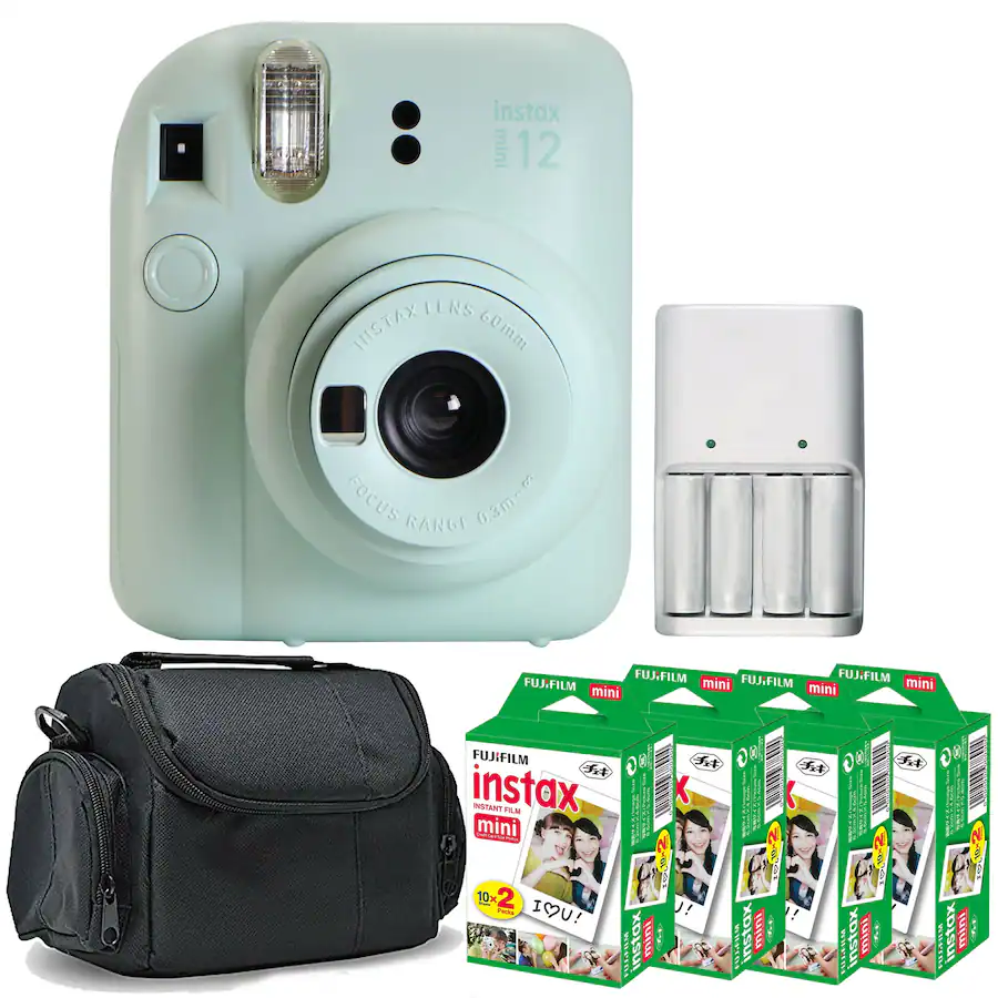 Fujifilm INSTAX MINI 12 Instant Film Camera Mint 4x Mini Instax Film ...