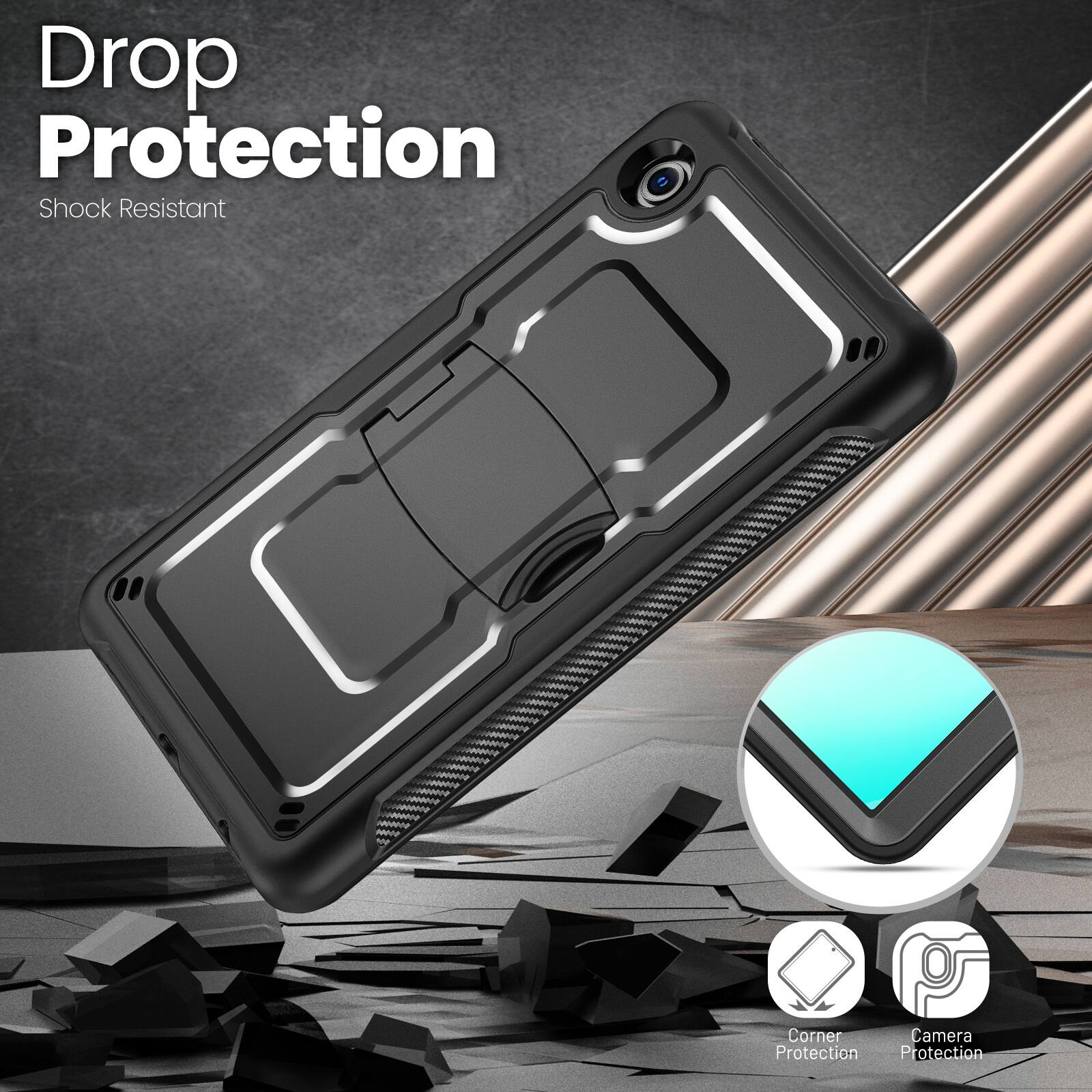 Drop Protection  
Shock Resistant  
Corner Protection  
Camera Protection