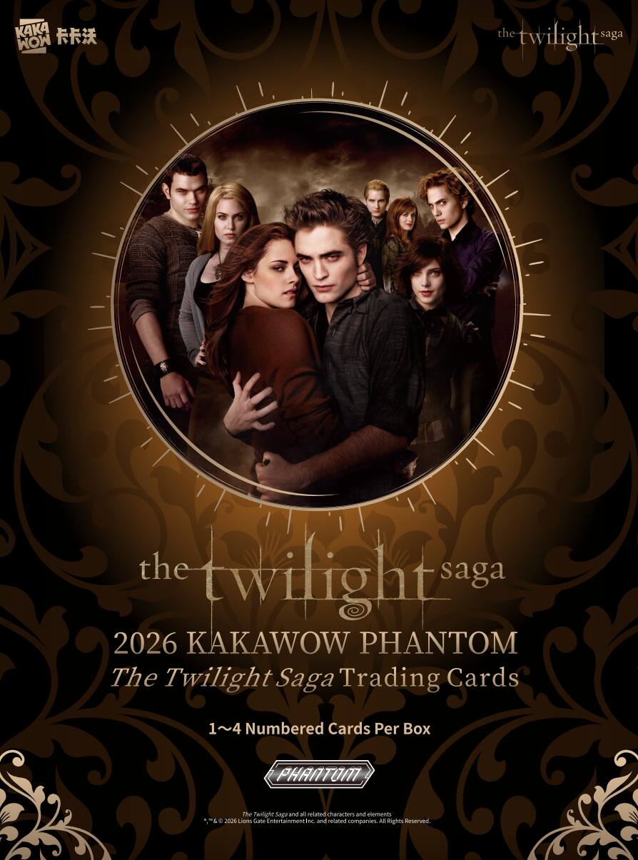 KAKA MOM the twilight saga UA the twilights saga 2026 KAKAWOW PHANTOM The Twilight Saga Trading Cards 1~4 Numbered Cards Per Box PHRNTOM the Twilight Saga and all related characters and elements - C 2026 Lions Gate Entertainment Inc and related companies All Rights Reserved