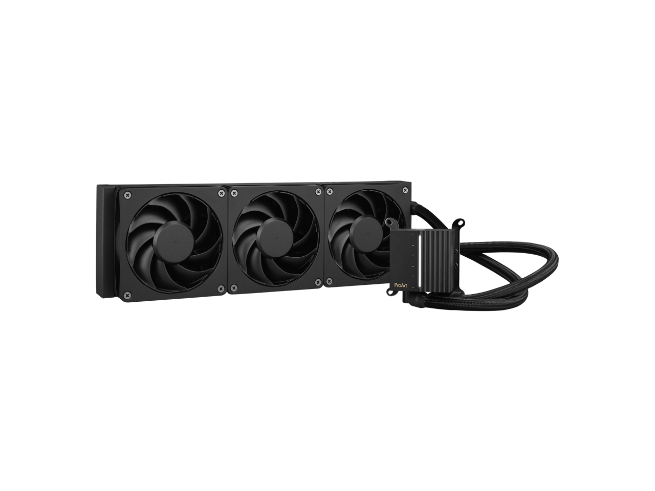 Alt View 2. ASUS - ASUS ProArt LC 360 AIO CPU Cooler for AMD AM4/AM5 & Intel LGA 1700, 1200, 115X with Illuminated Meter & 3 Black Fans - matte black.
