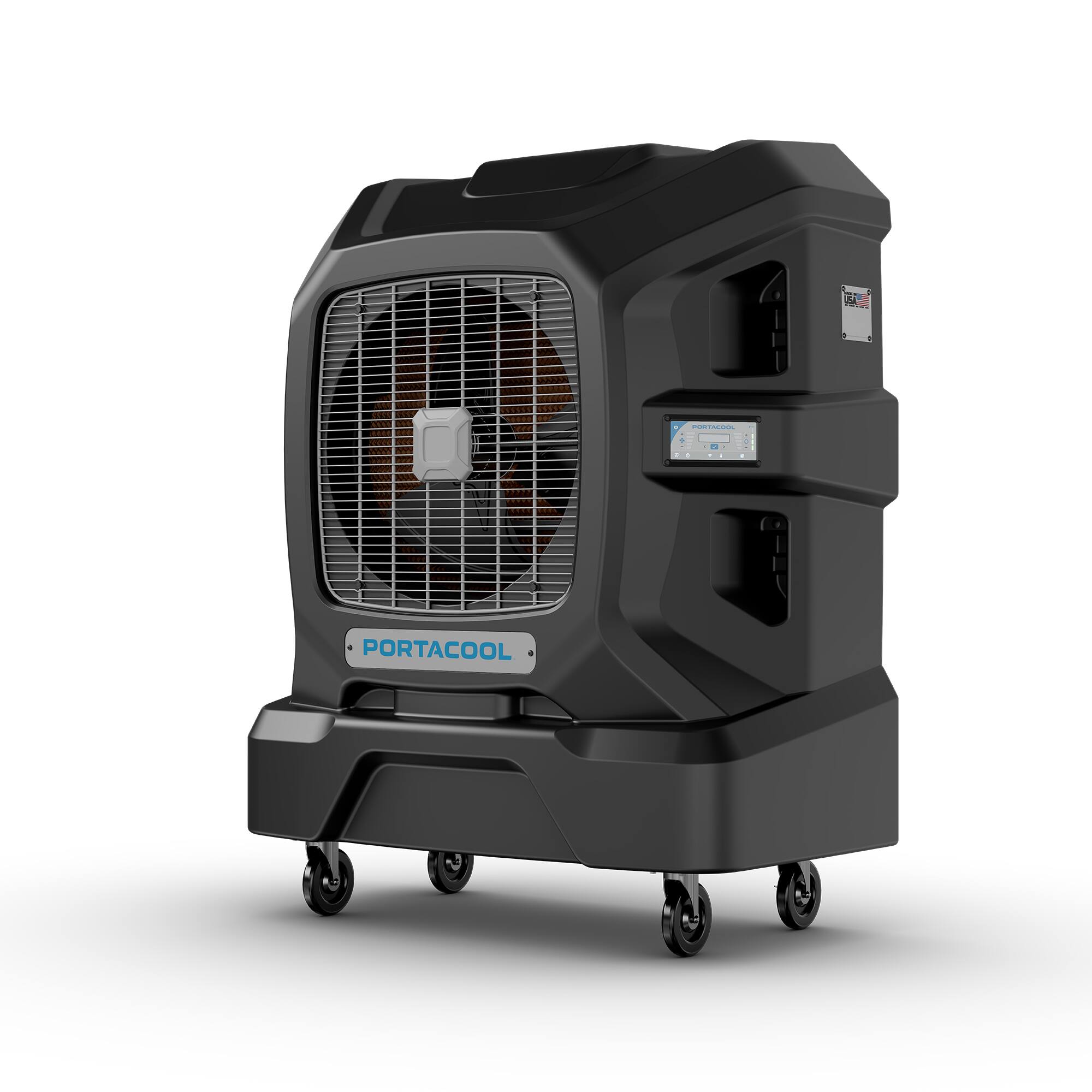 Angle. Portacool - Apex 2000 Wi-Fi Enabled Portable Evaporative Cooler - Black, Textured.