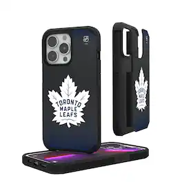 Keyscaper - NHL - Toronto Maple Leafs Linen Logo iPhone Rugged Case - 15 - Black