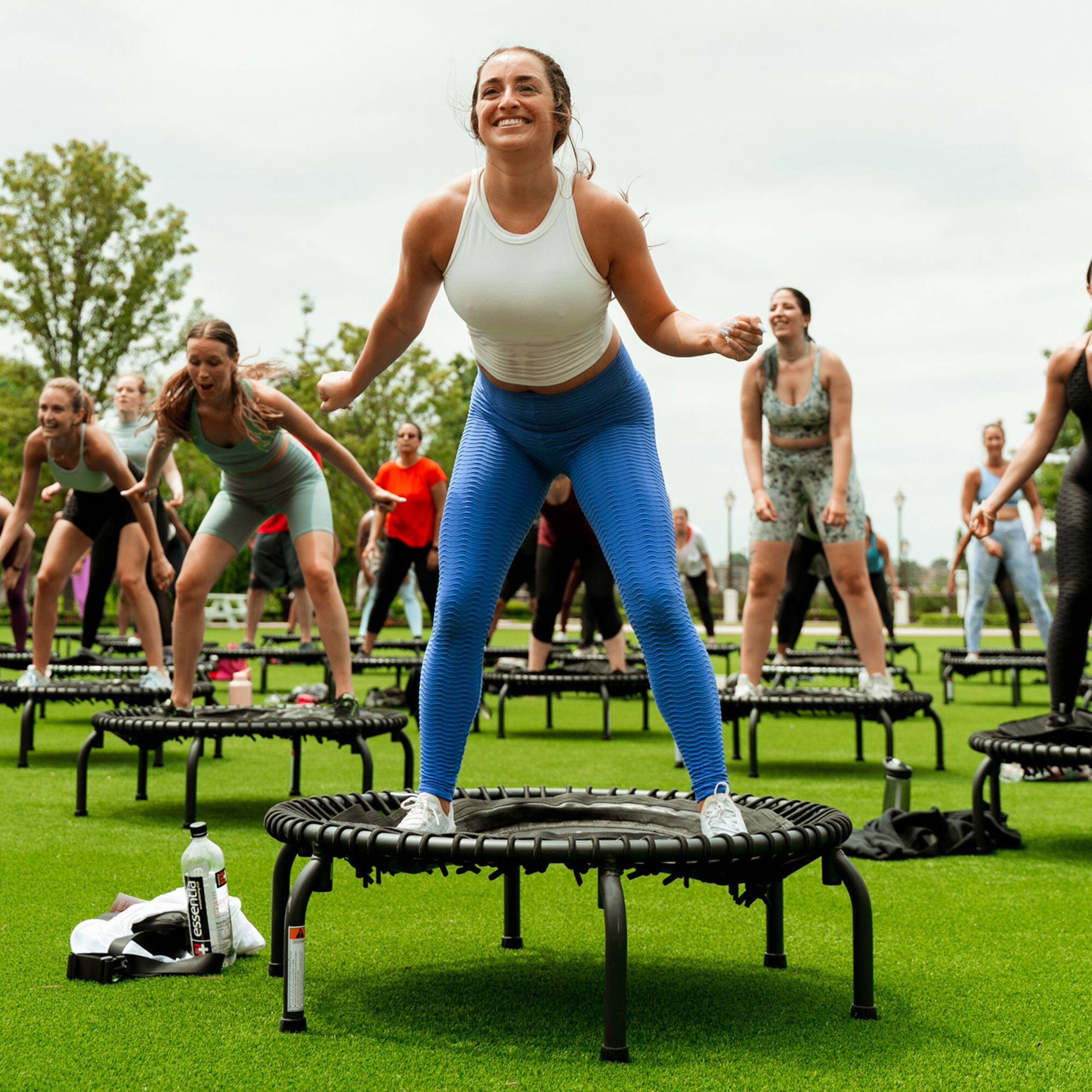 JumpSport 350 PRO Lightweight 39 Inch Adults Fitness Trampoline