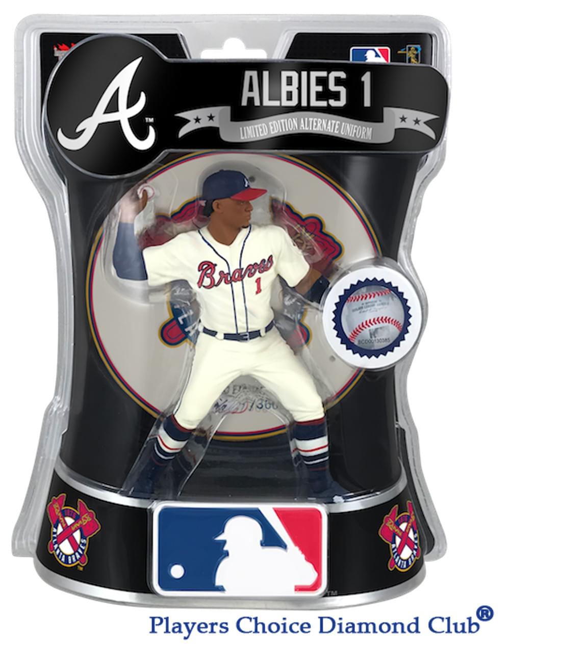 ALBIES 1  
LIMITED EDITION ALTERNATE UNIFORM  
Braves 1  
BC000130585 1366  
LANIA SPAVDE  
Dan 1 E  
Players Choice Diamond Club