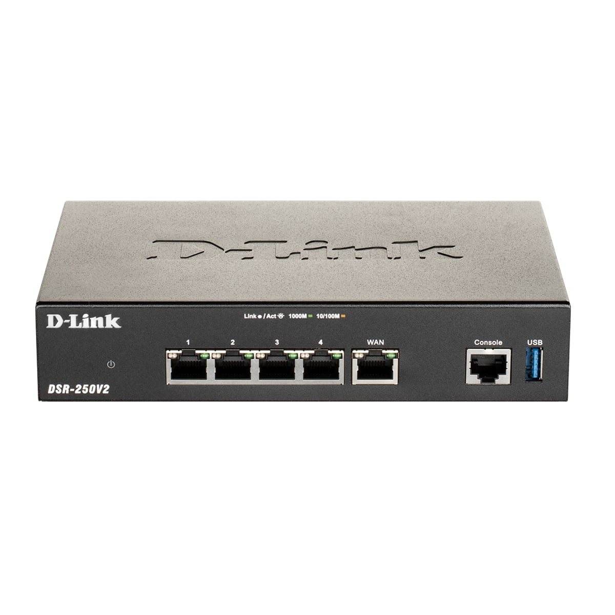 D-Link - Gigabit VPN Router, Perfect for Remote Work, 4 Port Gigabit Dual WAN Failover (DSR-250V2) - Black