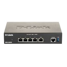 D-Link - Gigabit VPN Router, Perfect for Remote Work, 4 Port Gigabit Dual WAN Failover (DSR-250V2) - Black