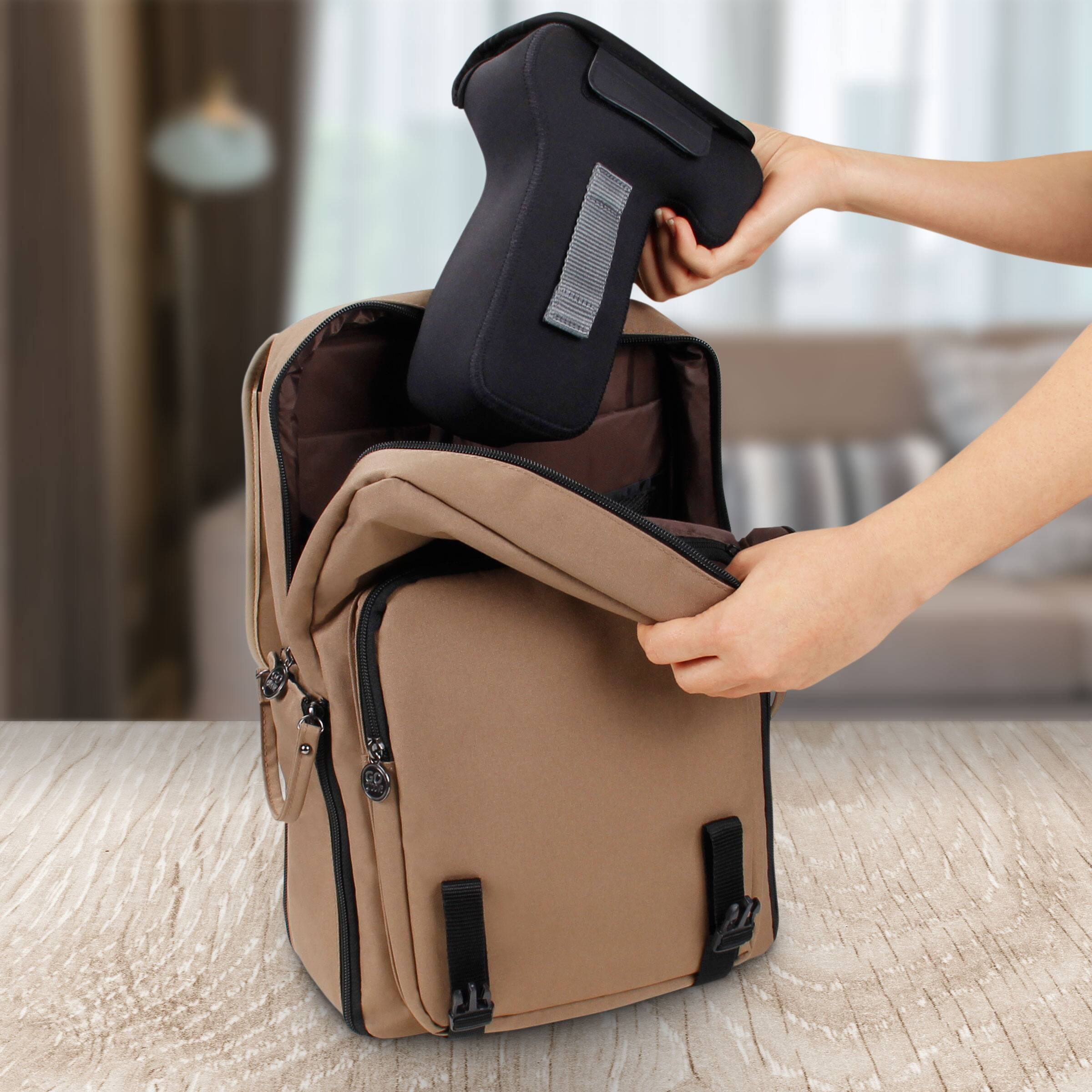 Alt View 8. USA Gear - DSLR Camera and Zoom Lens Sleeve Case with Accessory Storage & Strap Openings.