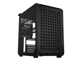 Cooler Master - QUBE 500 Flatpack Black ATX Gaming Case, Tempered Glass, Vertical GPU, USB-C, Handle (Q500-KGNN-S00) - Black