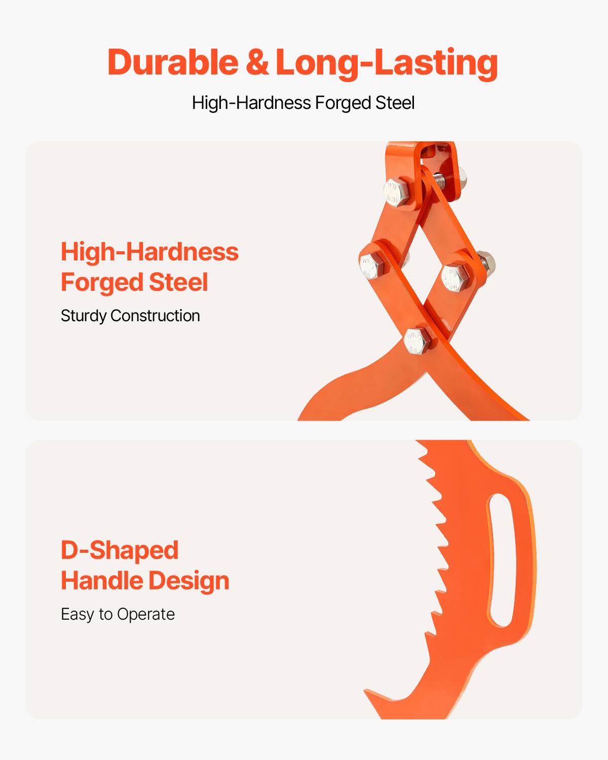 Durable & Long-Lasting  
High-Hardness Forged Steel  

High-Hardness Forged Steel  
Sturdy Construction  

D-Shaped Handle Design  
Easy to Operate