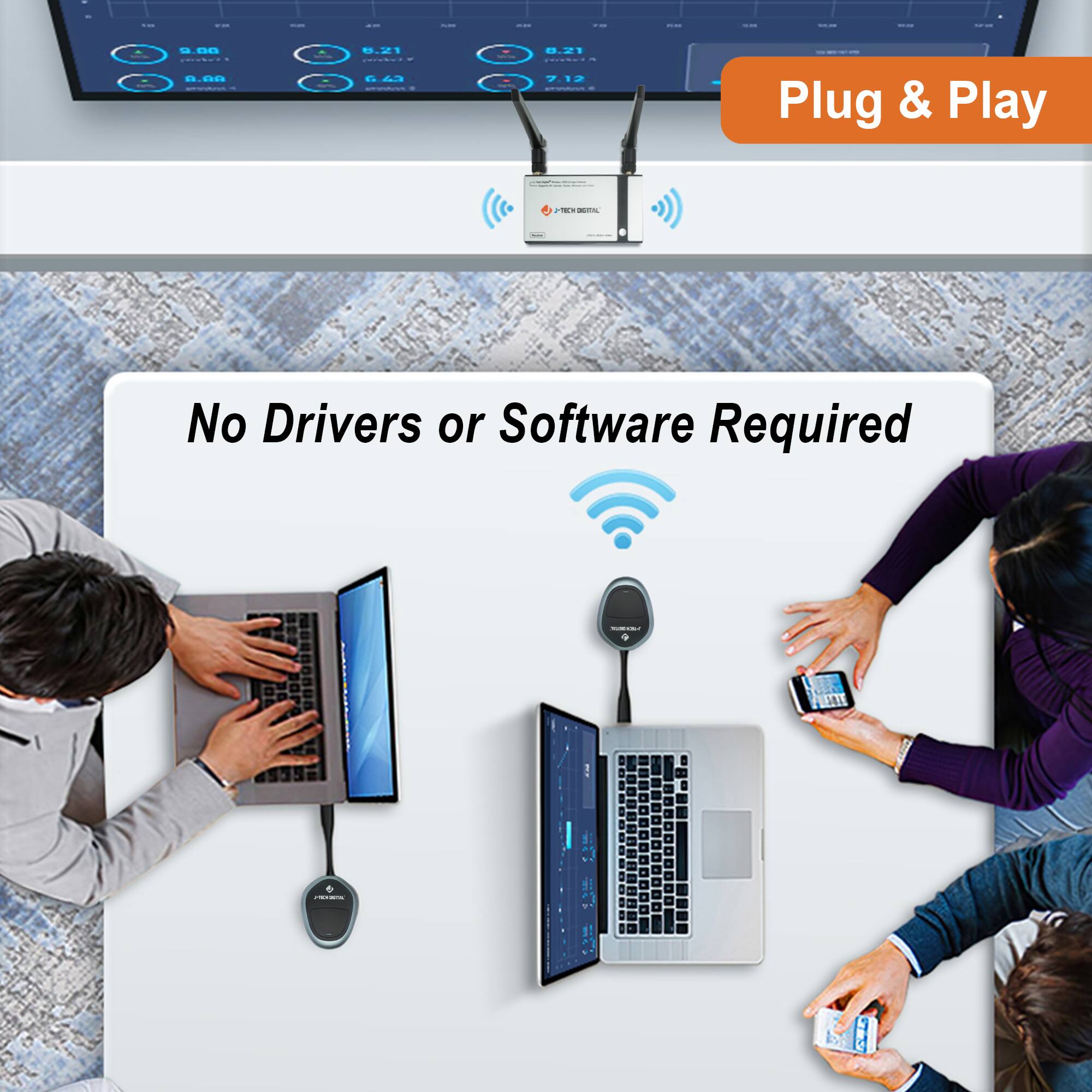 Plug & Play

No Drivers or Software Required